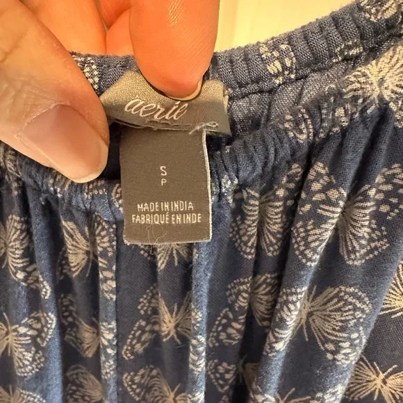 Aerie Blue Butterfly Patterned Jumpsuit - Picture 5 of 8